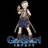 Koszulka Czarna Genshin Impact - Bennett - WYBIERZ KOLOR KOSZULKI I FASON