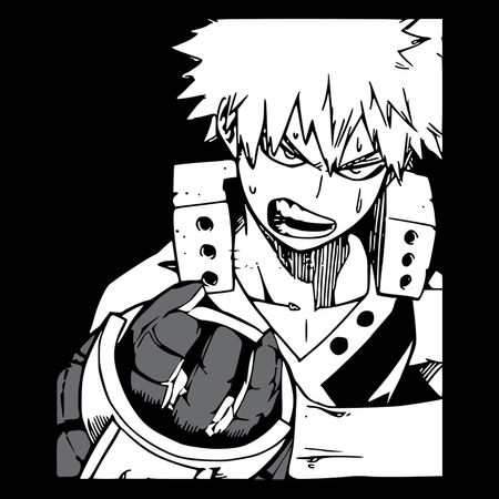 Koszulka Czarna My Hero Academia / Akademia bohaterów - WYBIERZ KOLOR KOSZULKI I FASON
