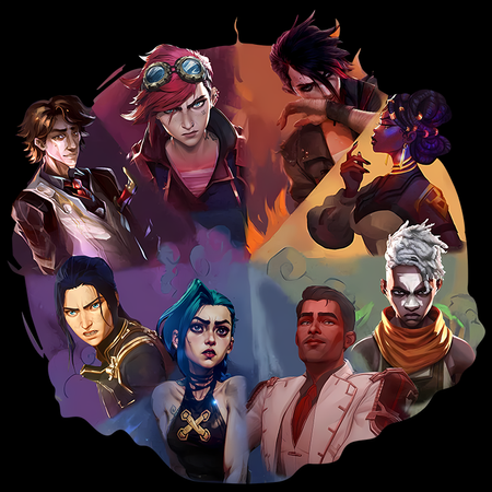 Koszulka Biała - League of Legends & Arcane - WYBIERZ KOLOR KOSZULKI I FASON