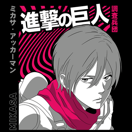 Koszulka Czarna Attack on titan WYBIERZ KOLOR KOSZULKI I FASON