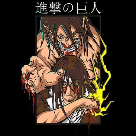 Koszulka Czarna Attack on titan WYBIERZ KOLOR KOSZULKI I FASON
